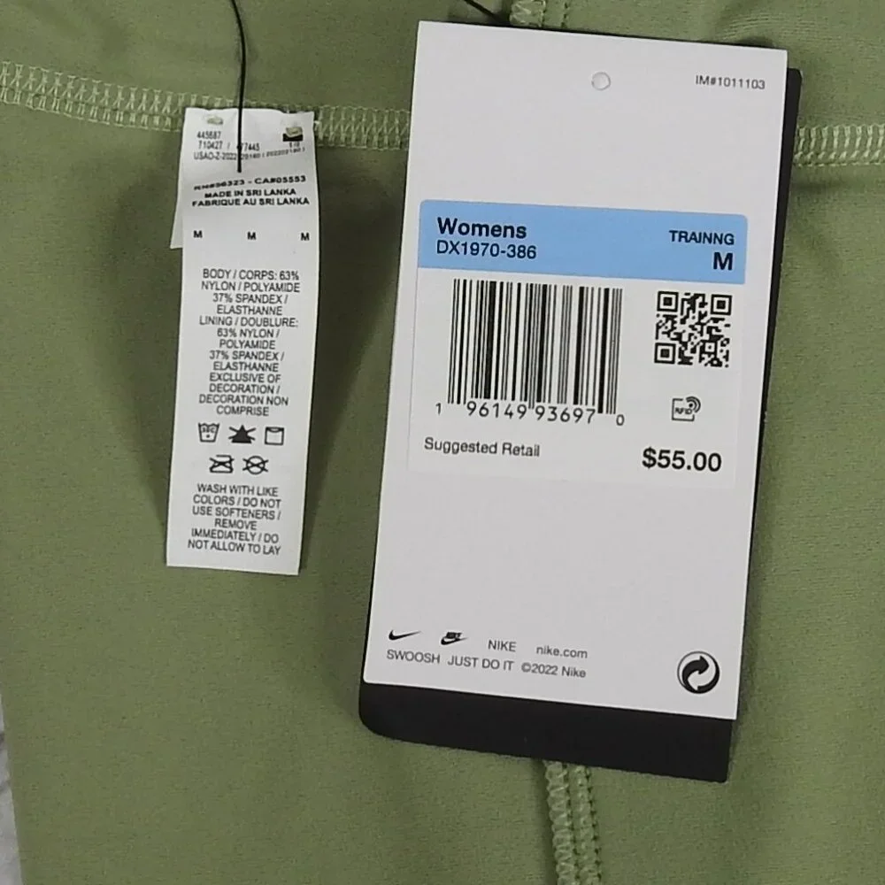 Nike Olive Green Scoop Neck Sports Bra